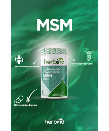 Herbina Glucosamine Sulfate Chondroitin Sulfate Msm Methylsulfonylmethane 200 Tablets X 1500 Mg - Buy Online on GoSupps.com