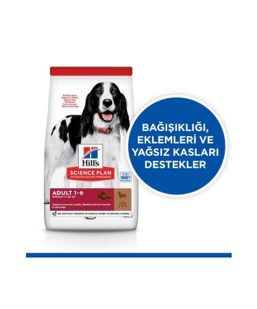 Hill's SCIENCE PLAN Lamb and Rice Medium Breed Adult Dog Food 14 Kg - Buy Online on GoSupps.com