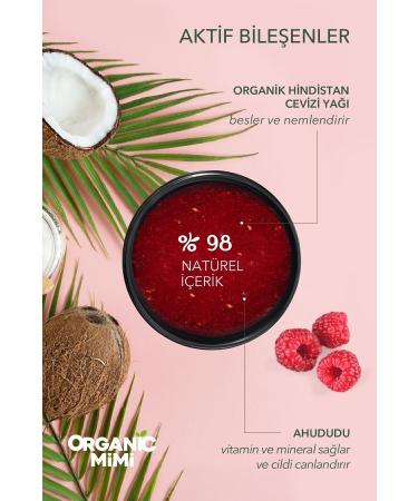 ORGANIC MIMI Moisturizing Body Scrub Sensitive Skin - Natural Coconut Raspberry 250 G Body Scrub - Buy Online on GoSupps.com