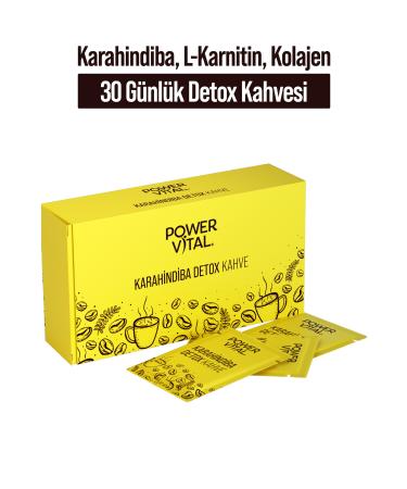 Power Vital Detox Coffee with Dandelion L-Carnitine and Collagen - 30 Days
