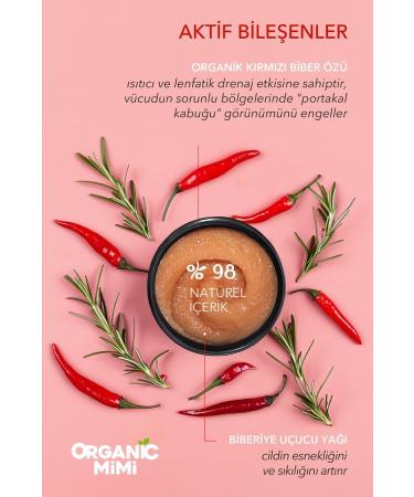 ORGANIC MIMI Body Peeling Anti-Cellulite Preventive Firming Effect Revitalizing Nourishing 250g Anticellulite - Buy Online on GoSupps.com