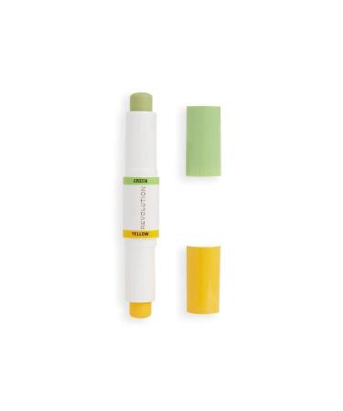 Revolution Skin Tone Equalizer Redness Concealer Brightening Stick - Concealer Yellow & Green