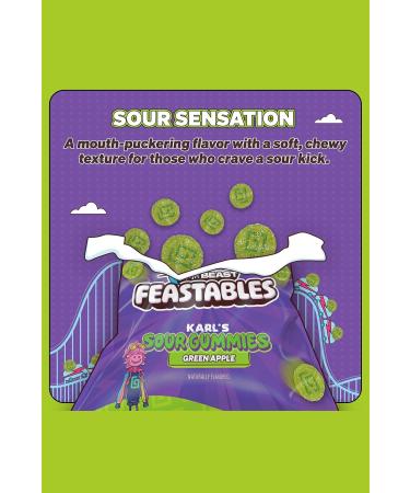 Feastables Mr Beast Feastables Karl Gummies Sour Green Apple 50GR - Buy Online on GoSupps.com
