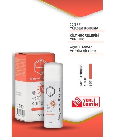 MAGNETIC PLASMA 50ml - Restructuring Sun Cream - High Protection for All Skin Types - Spf30