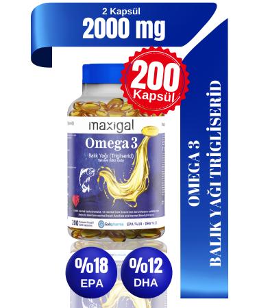Maxigal Omega 3 Fish Oil 2000 Mg 200 Capsules