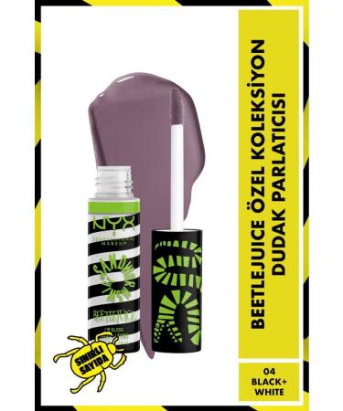 NYX Professional Makeup Beetlejuice Special Collection Lip Gloss - 04 Black + White