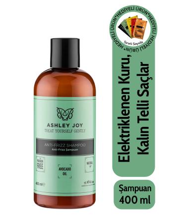 Ashley Joy Avocado Oil Moisturizing Anti-Frizz Shampoo for Frizzy Hair 400ml
