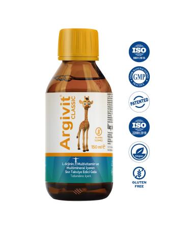 Argivit Classic 3-pack L-arginine Multivitamin Multimineral Syrup 150 ml - Natural Orange and Vanilla Flavored - Buy Online on GoSupps.com