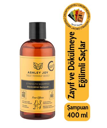 Ashley Joy Anti-Hair Loss Strengthening Shampoo with Keratin and Caffeine Sulfate-Free 400 ml