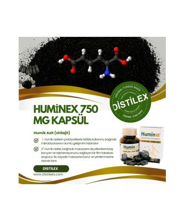 DISTILEX Huminex Capsule 750mg (SHILAGITE-DERIVED HUMIC ACID: STRENGTHENS METABOLISM) - Buy Online on GoSupps.com
