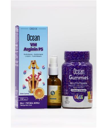 Ocean VM Arginine PS D3 Spray and Gummies Multi- Vitamin and Immunity Pack for Children - Buy Online on GoSupps.com