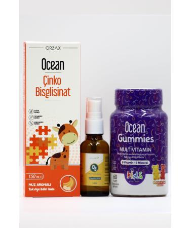 Ocean Kids Immunity and Multivitamin Support Set: Zinc D3 & Gummies Multivitamin