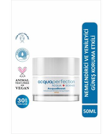Acqua Perfection Acquaboost Intensive Moisturizing Regenerating and Sun Protection Face Cream 50 ml (SPF30)