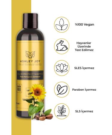 Ashley Joy Color Protecting Shampoo with Jojoba and Almond Oil for Light Colored Hair 250 ml - Buy Online on GoSupps.com
