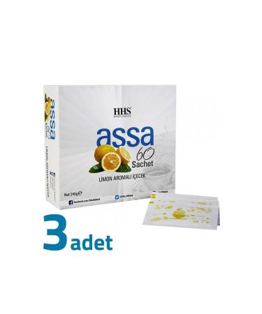 Hhs Assa 60 Sachet Lemon Flavored Herbal Form Tea 240gr X 3 Pieces - Buy Online on GoSupps.com