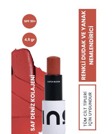 INO Cosmetic Catch Bloom Pocket Lip & Cheek Stick - Lip & Cheek Colorant spf30 red Brick Lipstick & Blush