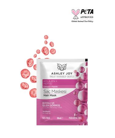 Ashley Joy Renewing Hair Care Mask with Collagen for Dyed and Treated Hair 30 ml - Buy Online on GoSupps.com