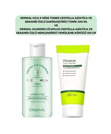 Dermal Cica X Stomach Centella Asiatica Extract Tonic and Cicaplus Cleansing Foam