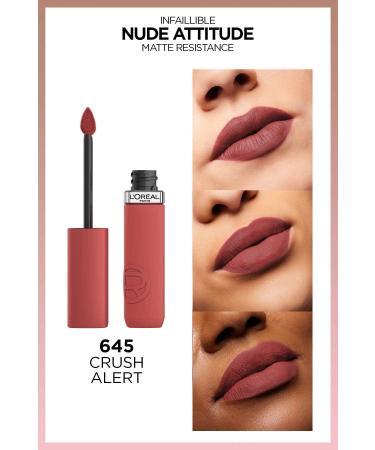 L'Oreal Paris Infaillible Matte Resistance Liquid Matte Lipstick - 645 Crush Alert - Buy Online on GoSupps.com