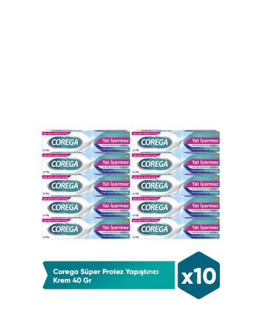 Corega Super Denture Adhesive Cream 40 Gr x10 Pcs