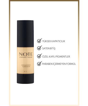 Note Cosmetics Detox & Protect Foundation Spf 15 Intensive Coverage Satin Finish Foundation - 01 Beige - Buy Online on GoSupps.com