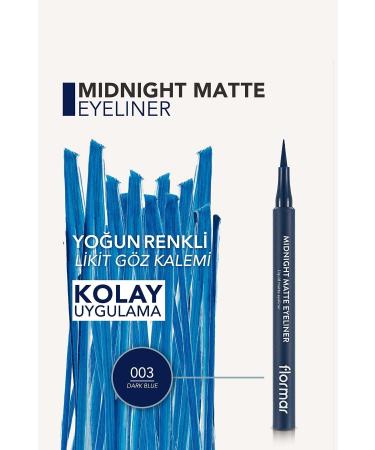 Flormar Matte Liquid Eyeliner Pencil Adds Depth to Your Eye Makeup (NAVY BLUE) 1ml NTRLB 344 - Buy Online on GoSupps.com