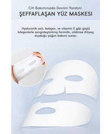WebStyle Transparent Mask Natural Collagen Skin Mask Face Mask Korean Mask - Buy Online on GoSupps.com