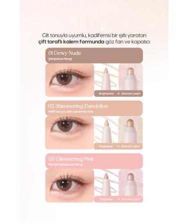 PERIPERA Double-Sided Shimmering Pencil Eyeshadow Sugar Twinkle Duo Eye Stick (02 SH MMER NG) - Buy Online on GoSupps.com