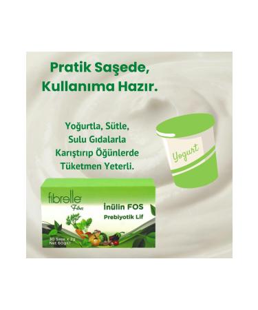 Fibrelle Inulin Fos Prebiotic Fiber 2 gr Sachet 30 Pieces Box 1 Piece - Buy Online on GoSupps.com