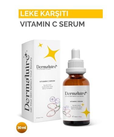 Dermaluire Brightening Tone-Equalizing Anti-Spot Vitamin C Serum 30ml (Ferulic Acid Hyaluronic Acid) - Buy Online on GoSupps.com