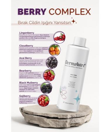Dermaluire Anti-Acne and Pimple Pore Tightening Aha Tonic 200ml (Glycolic Acid Lactic Acid) - Buy Online on GoSupps.com