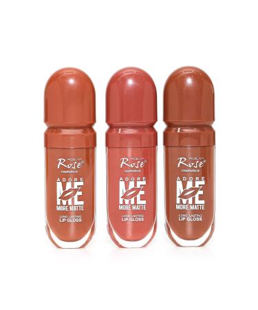 zce Rose Adore Me 3-Piece Matte Long-Lasting Lipstick Set