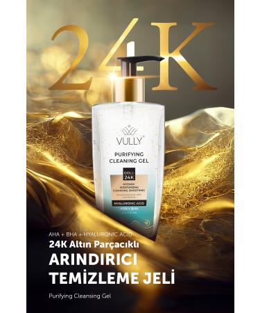 VULLY 24k Gold Particle Purifying Moisturizing Pore Tightening Facial Cleansing Gel 200 Ml - Buy Online on GoSupps.com