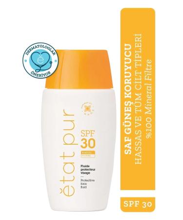 Etat Pur Protective Mineral Fluid Spf30 - Mineral Filter Sunscreen - 40ml