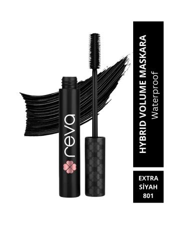 REVA Volume Hybrid Mascara - Hybrid Volume Mascara Extra Black - No: 801 - Vegan & Clean Content