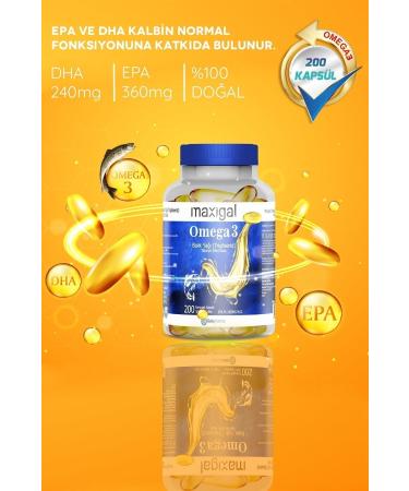 Maxigal Omega 3 Fish Oil 2000 Mg 200 Capsules - Buy Online on GoSupps.com