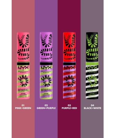 NYX Professional Makeup Beetlejuice Special Collection Lip Gloss - 01 Pink + Green - Buy Online on GoSupps.com