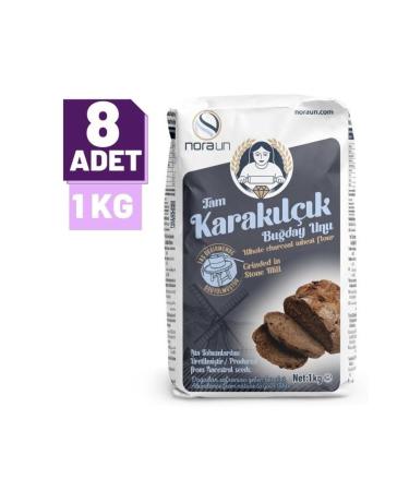 NORA FLOUR Whole Wheat Flour 1 Kg 8 Pieces (VEGAN) - Buy Online on GoSupps.com