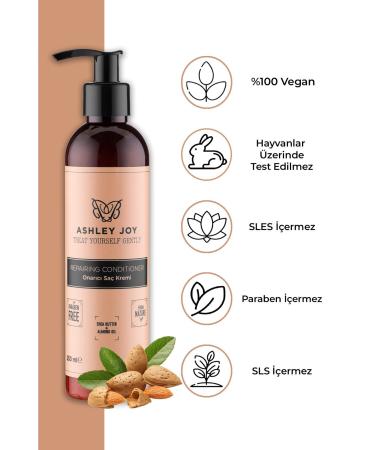 Ashley Joy Almond Oil Repairing Hair Conditioner 250 ml 8690973382917 - Buy Online on GoSupps.com