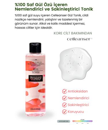 celleanser Moisturizing Revitalizing and Nourishing Face Toner for Dry Skin with 100% Pure Rose Extract