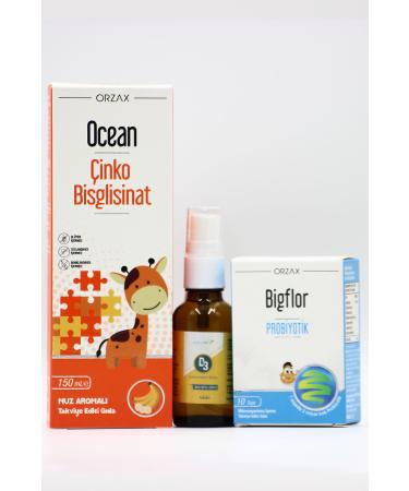 Ocean Strong Immunity and Digestion Support Set for Children: Zinc D3 & Bigflor Probiotic