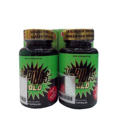 V-Pills Gold Herbal 60 Capsules Original Bandroll X 2 Boxes