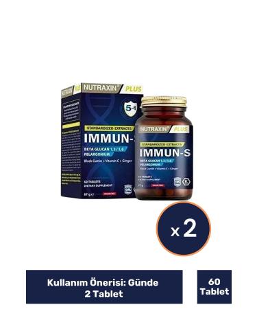 Nutraxin Immun-S 60 Tablets X 2 Pieces
