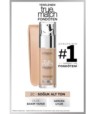 L'Oreal Paris True Match Caring Foundation 2R ROSE VANILLA