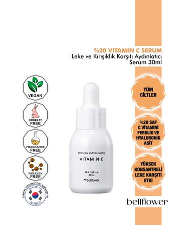 Bellflower Pure Vitamin C and Ferulic Acid Anti-Blemish and Wrinkle Brightening Serum 30ml