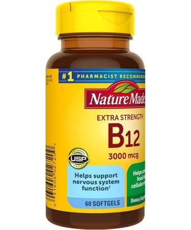 Nature Made Vitamin B12 3000 mcg 60 Softgels - Buy Online on GoSupps.com