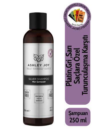 Ashley Joy Platinum Anti-Orange Keratin Sulfate-Free Silver Purple Shampoo for Blonde Hair 250ml