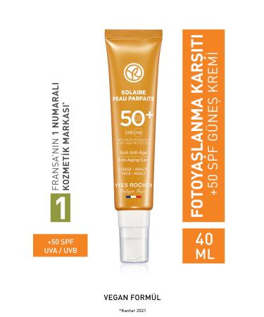 Yves Rocher Spf 50 High Protection Anti-Aging and Anti-Spot Face Sun Cream/solaire Peau Parfaite-40 ml