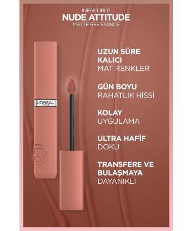L'Oreal Paris Infaillible Matte Resistance Liquid Matte Lipstick - 645 Crush Alert - Buy Online on GoSupps.com