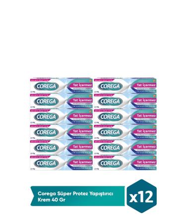 Corega Super Denture Adhesive Cream 40 Gr x12 Pieces